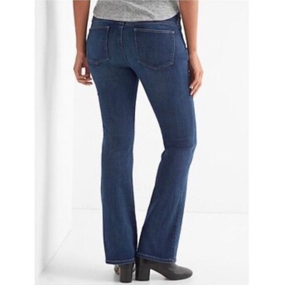 Gap Maternity Jeans Women Size 4 Dark Indigo Bootcut Full Panel Stretch New - Picture 4 of 11